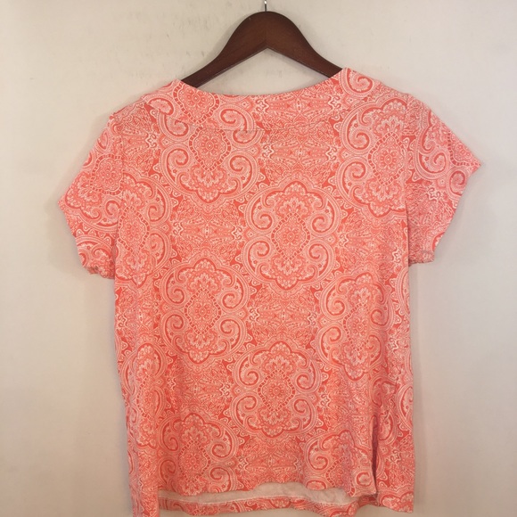 Rafaella Floral Paisley Plus Size Top 1X Cut Out - Picture 4 of 4